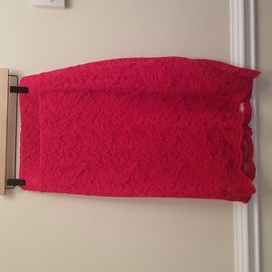 3X Torrid Red Lace Skirt